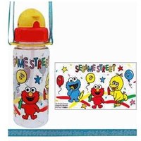 Sesame Street Straw & Strap Water Bottle 350ml 350ml von Daniel & Co.