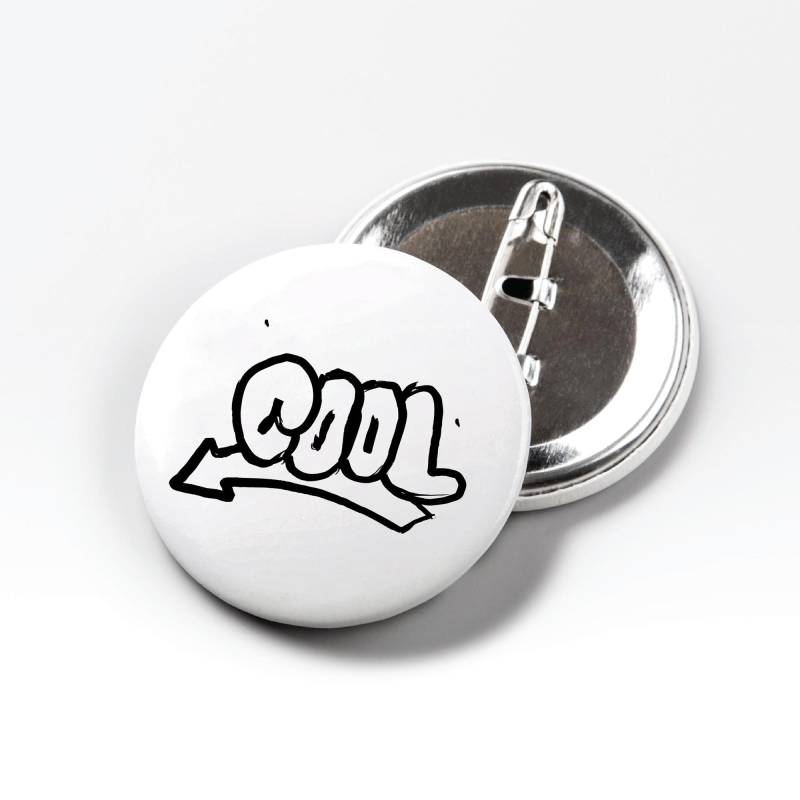 Cooler Retro Button | Scribble Graffiti Pin Mit Sicherheitsnadel Mini Geschenk Für Nostalgie 90Er 80Er Design Fans von DanielBandholtz