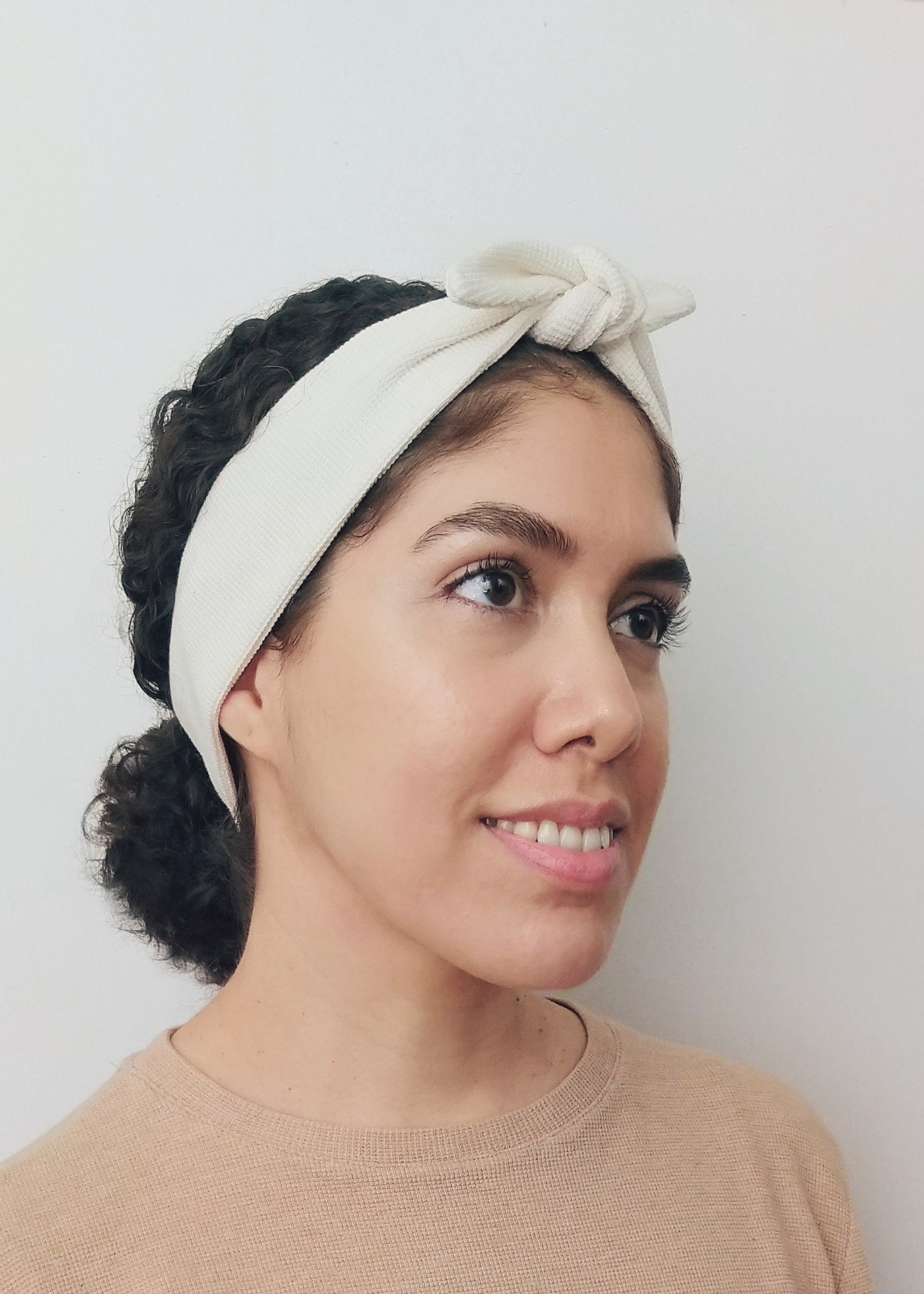 Bio Baumwolle Stirnband - Elfenbeinfarbe Bio Baumwolle Stirnband - Elfenbeinfarbe von DanielaSalazarShop