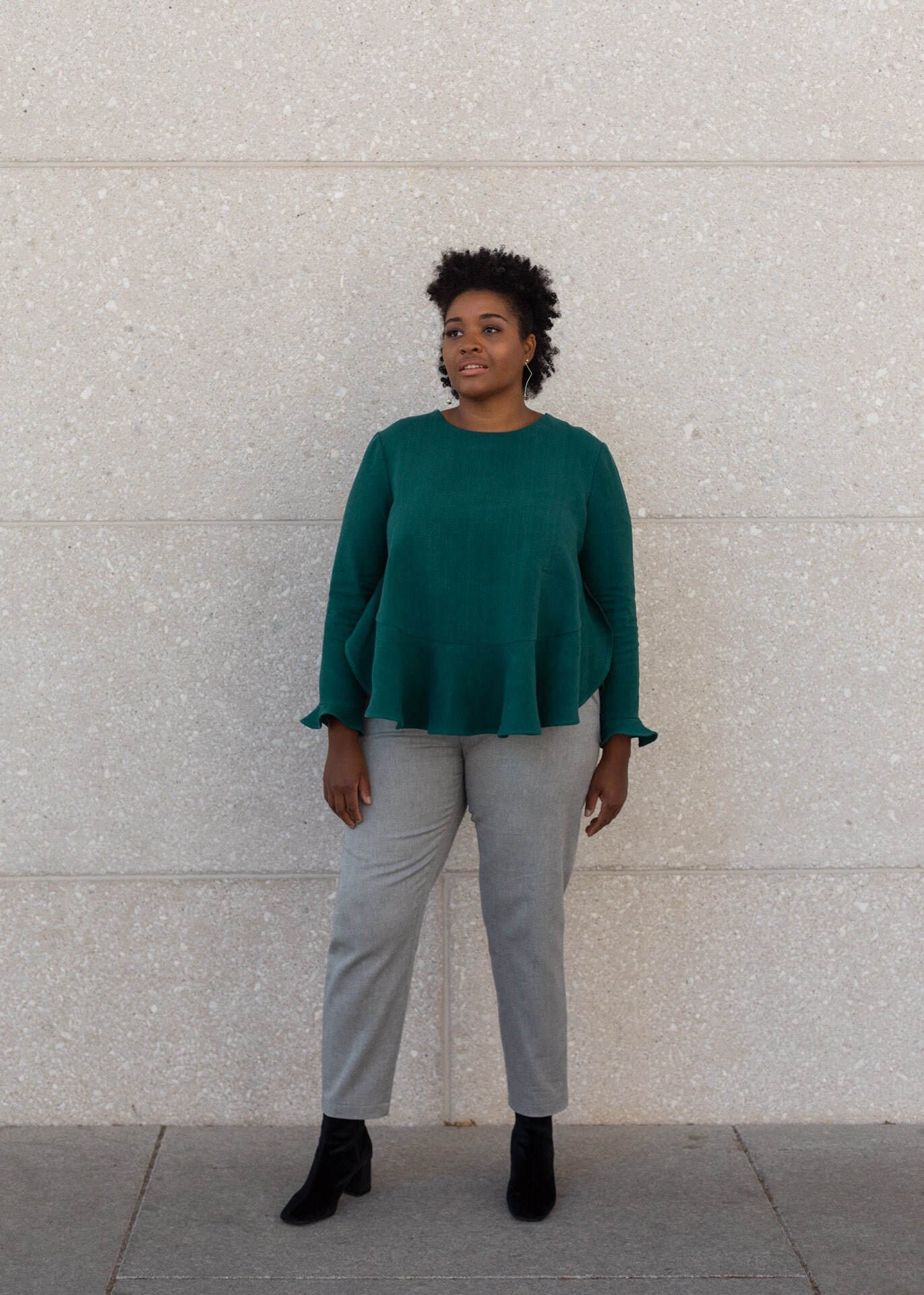 Langarm Bluse Mara Aus Hanf - Grün Langarm Bluse Mara Aus Hanf - Grün von DanielaSalazarShop