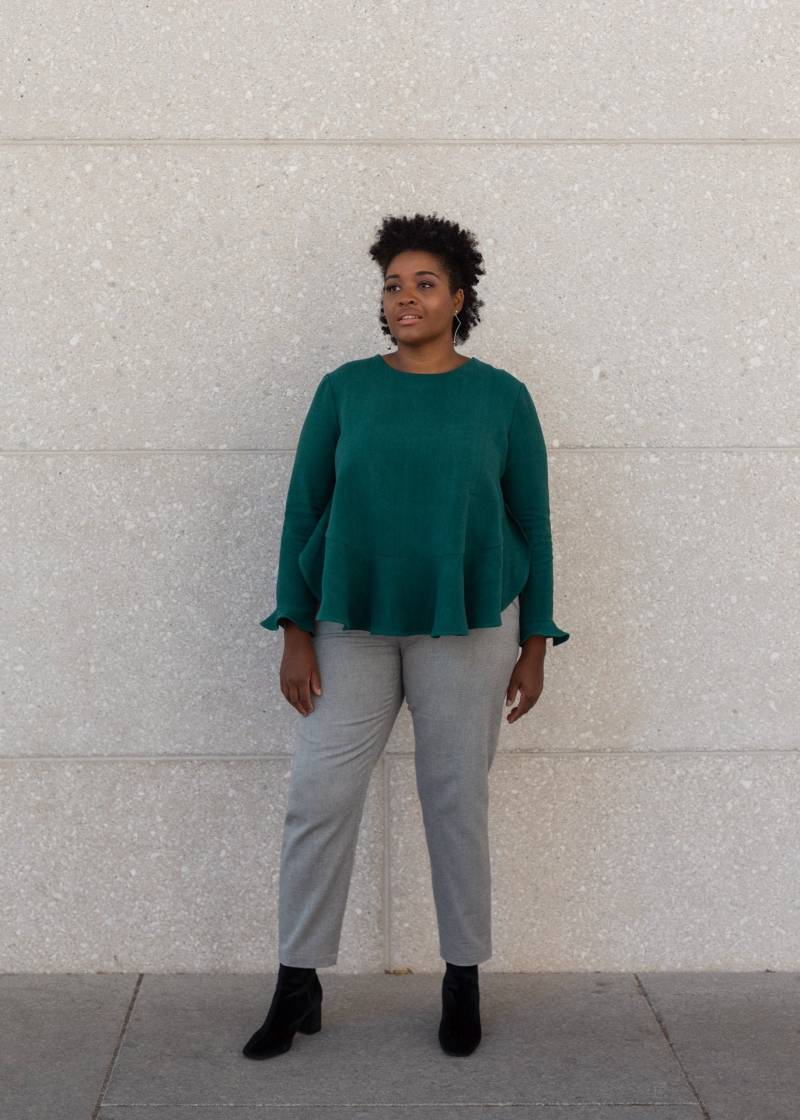 Langarm Bluse Mara Aus Hanf - Grün Langarm Bluse Mara Aus Hanf - Grün von DanielaSalazarShop