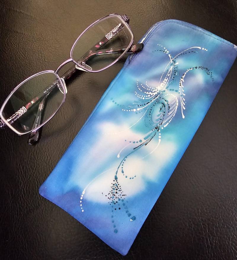 5-111 "Winter Time" Silk Brillenetui, Blau, Türkis-Weiß Brillenetui 5-111 "Winter Time" Silk Brillenetui, Blau, Türkis-Weiß Brillenetui von DanielaStudio17