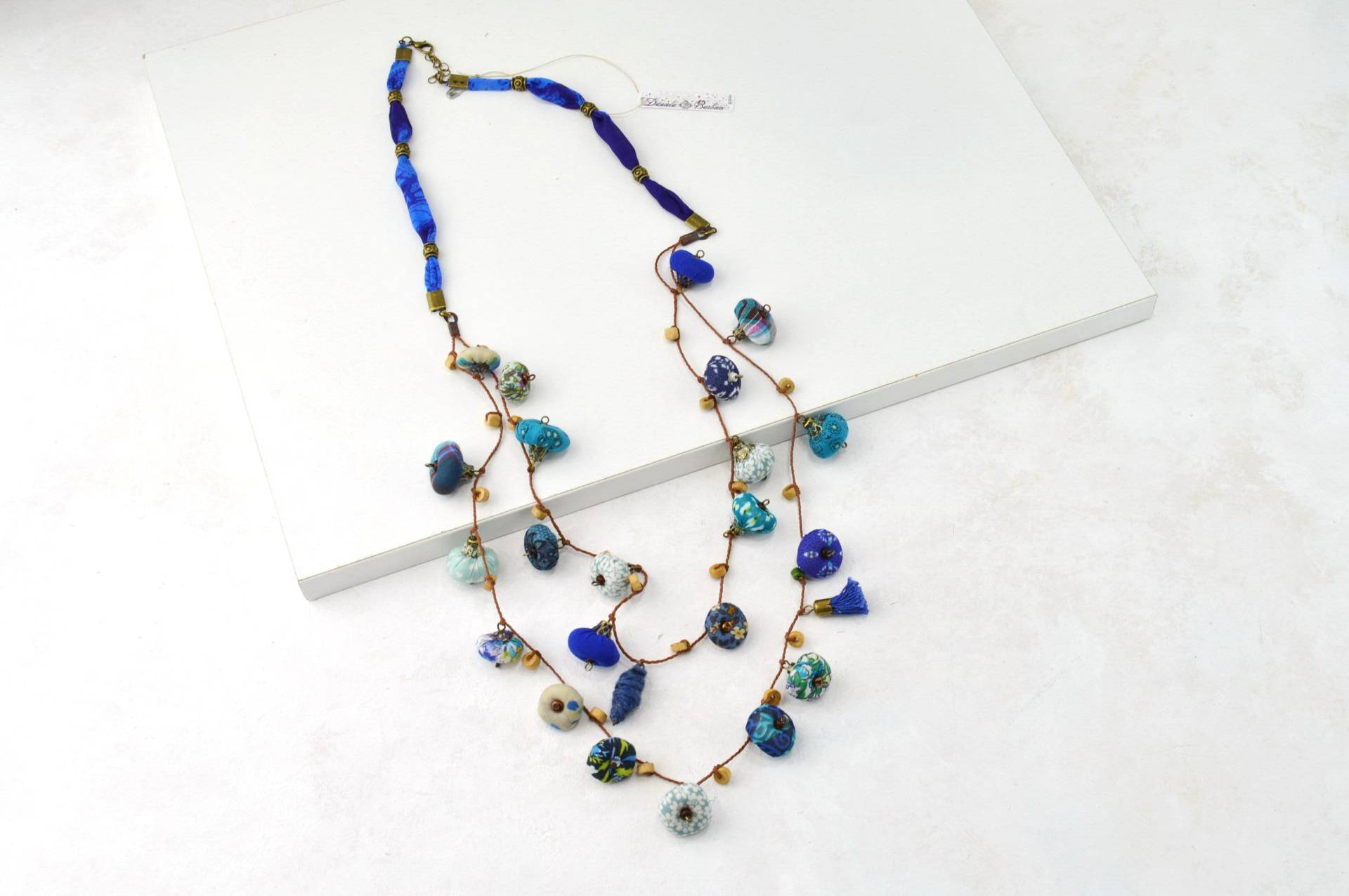 Sommerliche Lange Halskette, Boho Perlenkette, Blaue Bestes Muttertagsgeschenk Sommerliche Lange Halskette, Boho Perlenkette, Blaue Bestes Muttertagsgeschenk von DanielabarbieriCo