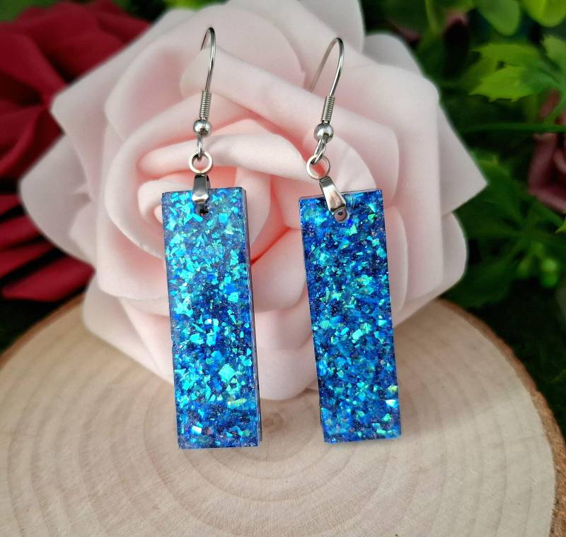 Hängeohrringe Aus Kunstharz von DanielasHarzschmuck