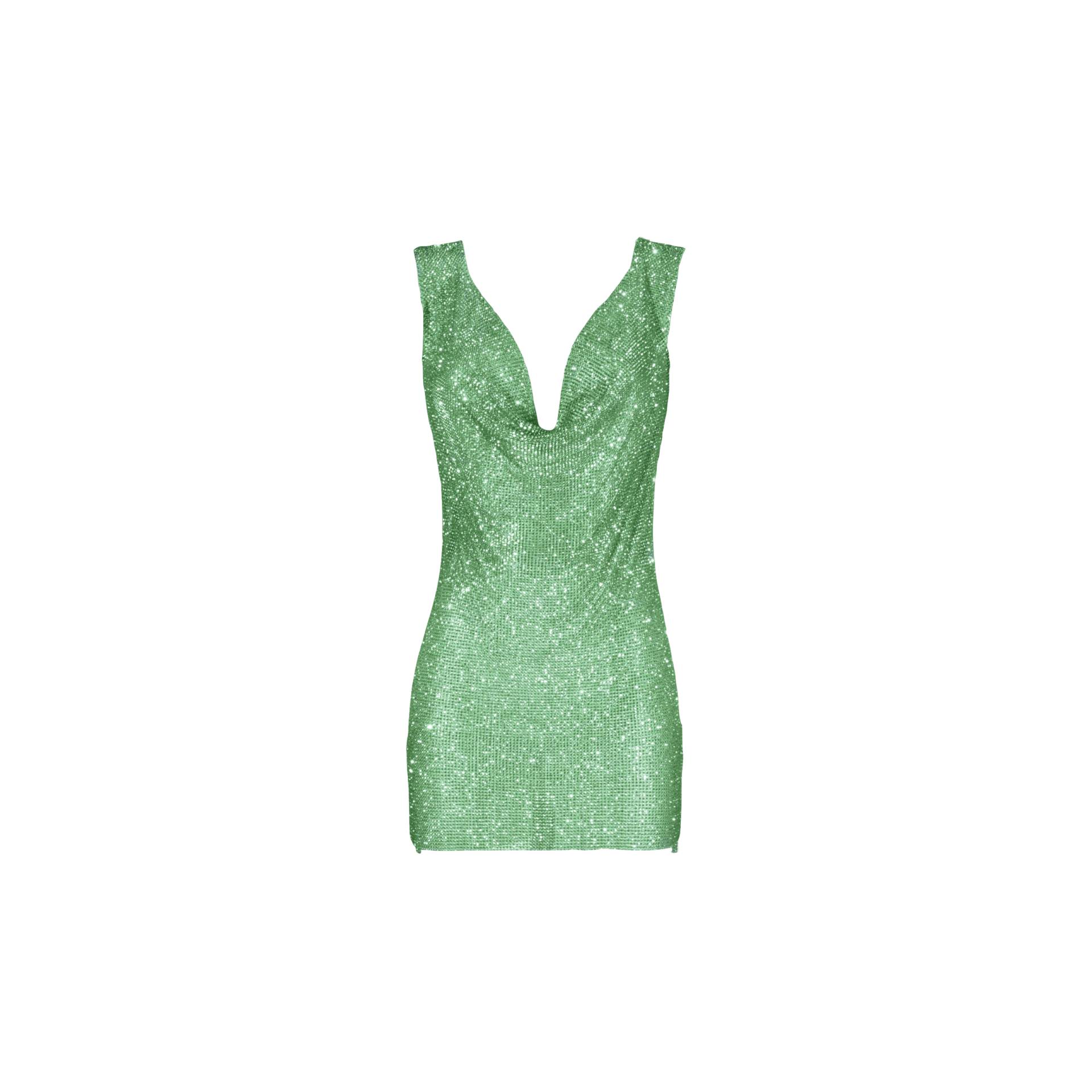 Apple green crystals draped dress von Daniele Morena