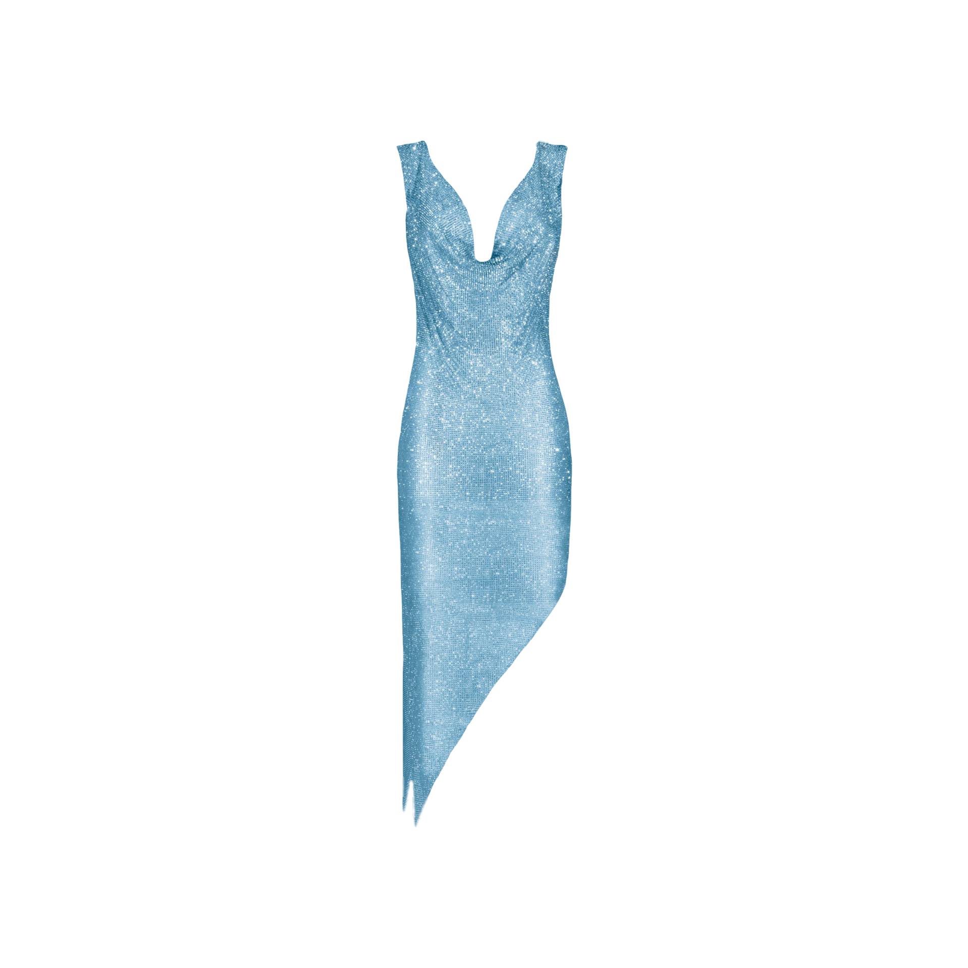 Aqua crystals draped dress von Daniele Morena
