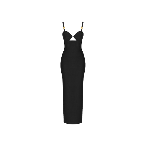 Black iconic panther long dress von Daniele Morena