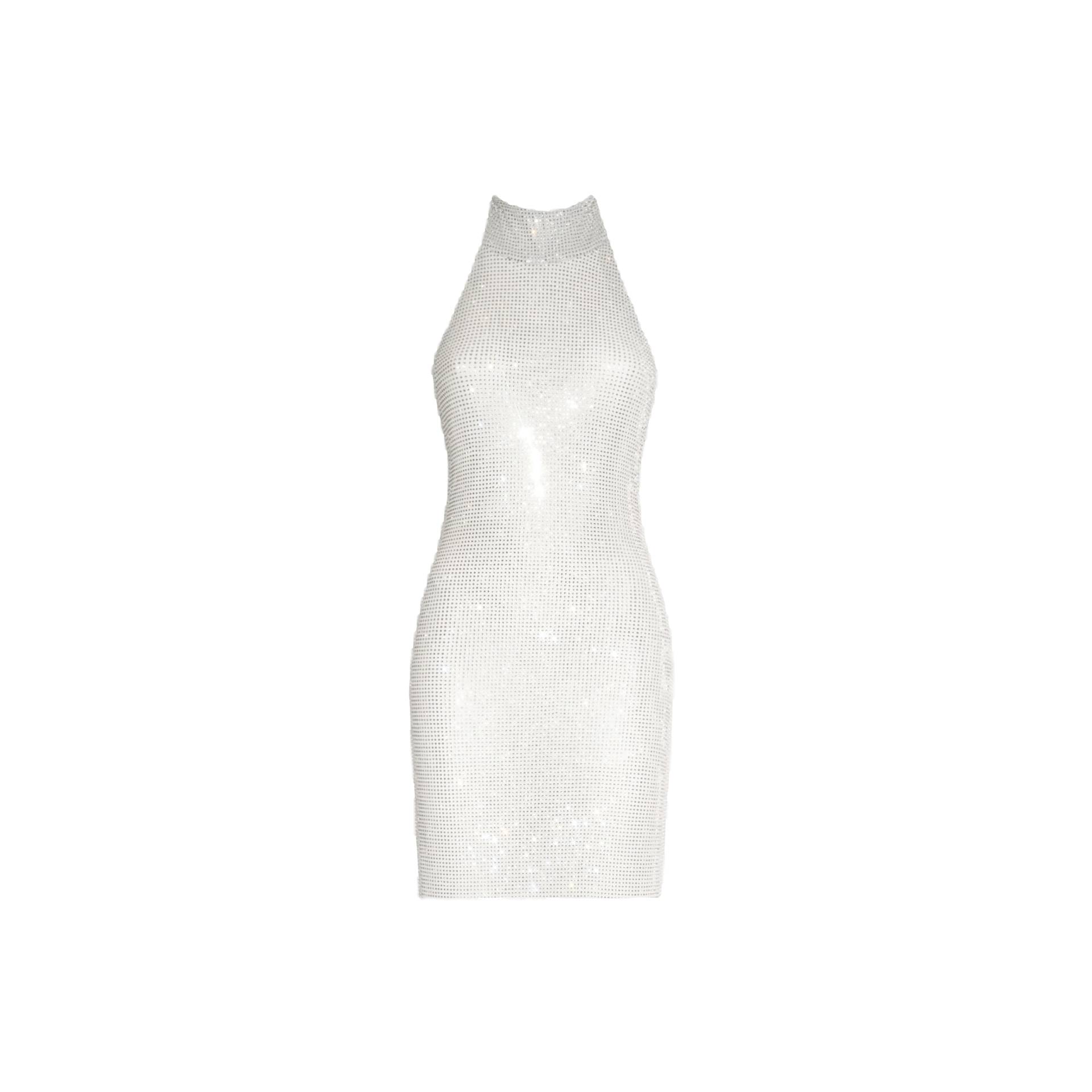 Ice white crystals mini dress von Daniele Morena