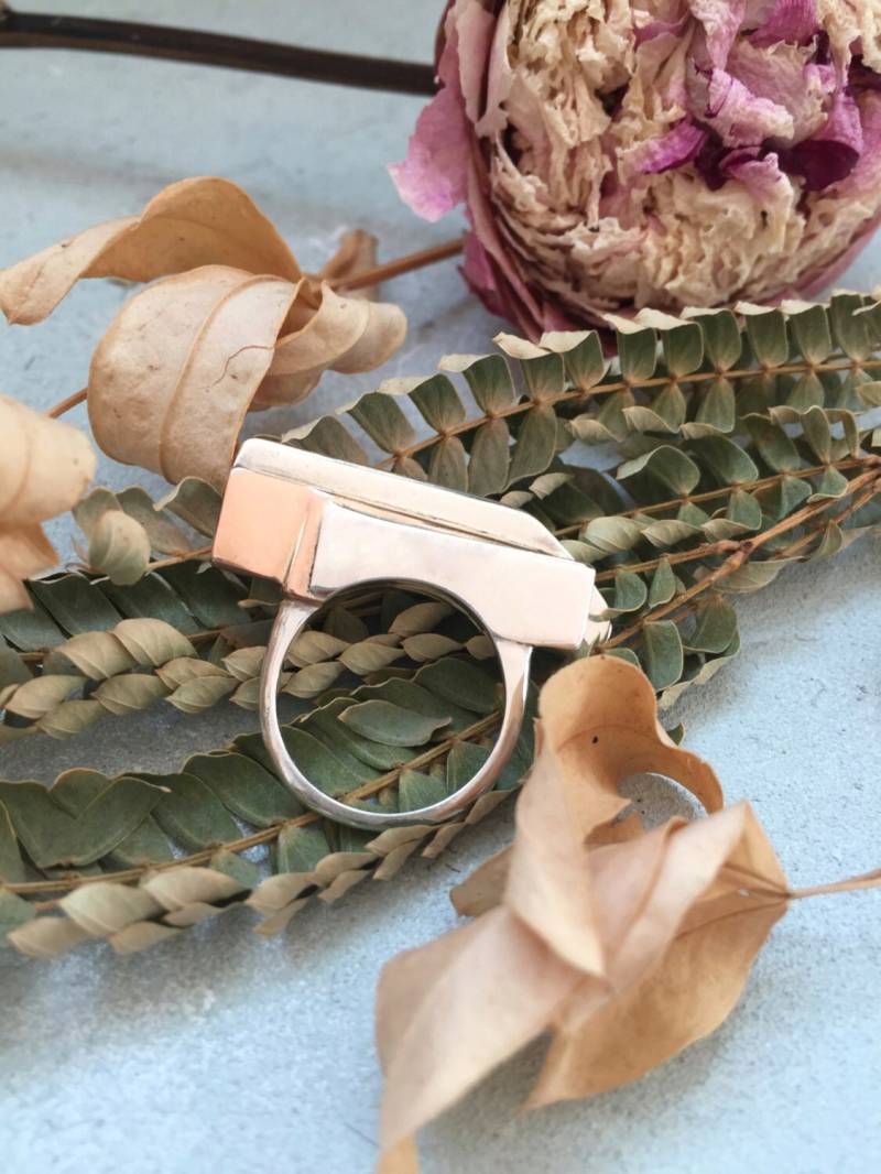 Scheideweg 18K Rose Gold Und Sterling Silber Ring von DaniellHudson