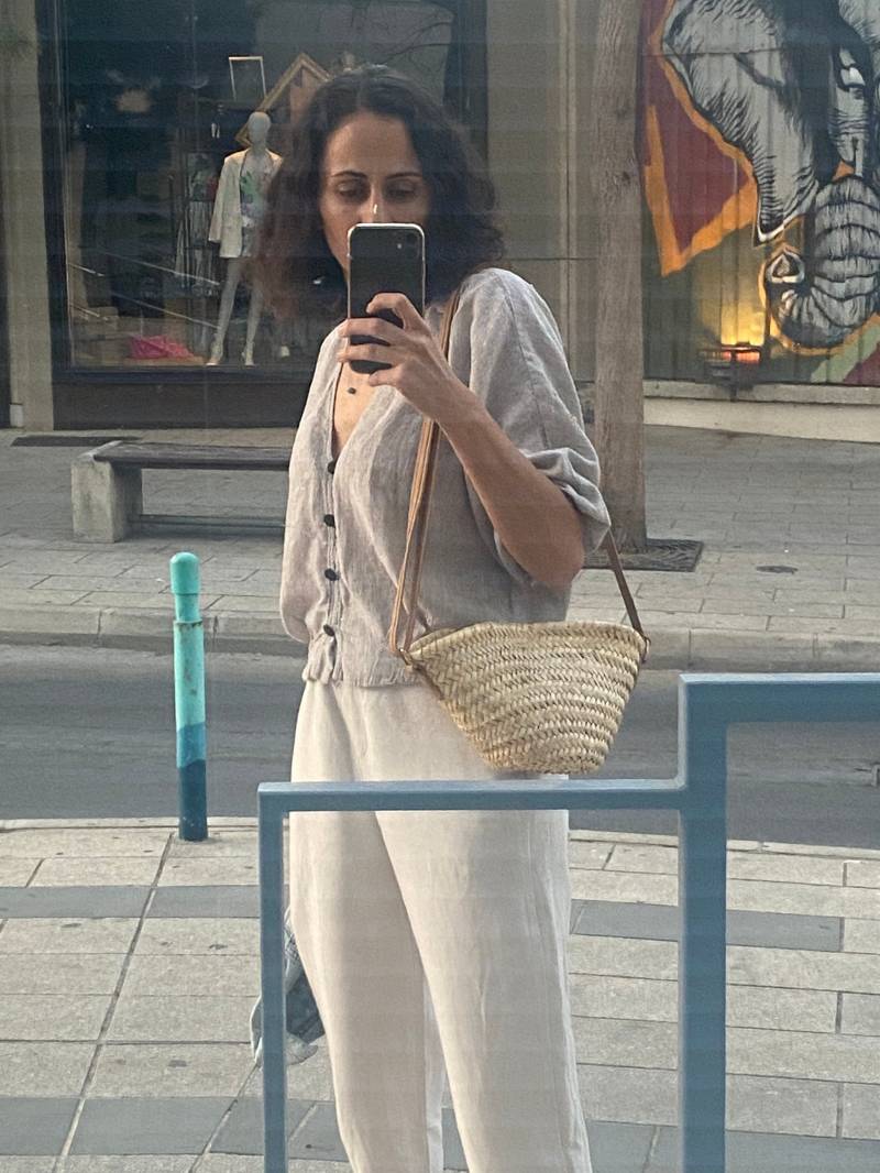 Mini Strohtasche. Crossbody Strohsack von DaniellaGeorgiou