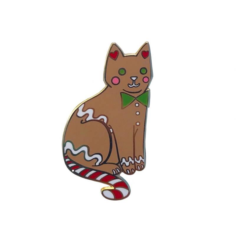 Lebkuchen Katze Emaille Pin - Urlaub Stift Winter von DanielleVDesigns