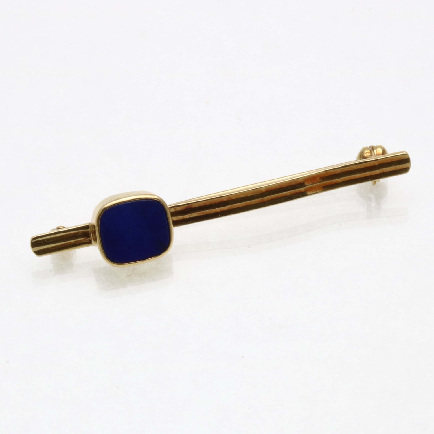 Vintage 14K Gelbgold Blau Emaille Quadrat Lange Brosche Pin Estate Vintage 14K Gelbgold Blau Emaille Quadrat Lange Brosche Pin Estate von DaniellesCollection