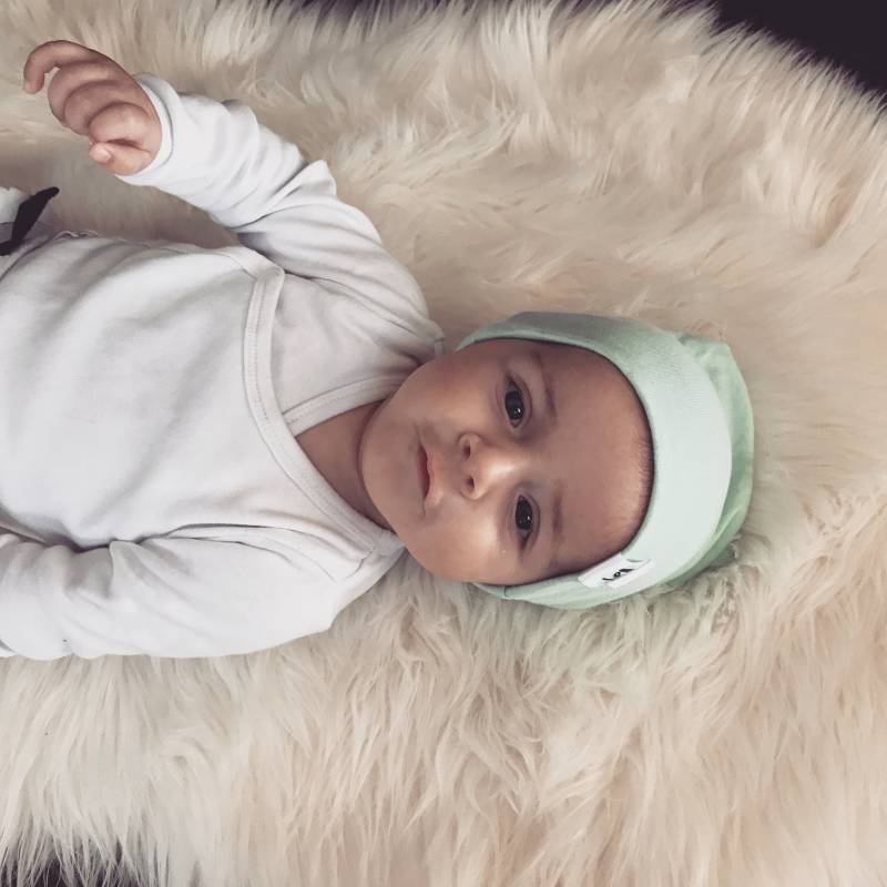 Beanie/ Mint Mütze/Slouchy Beanie Babymütze Hipster - Hell von DanielsThreadz