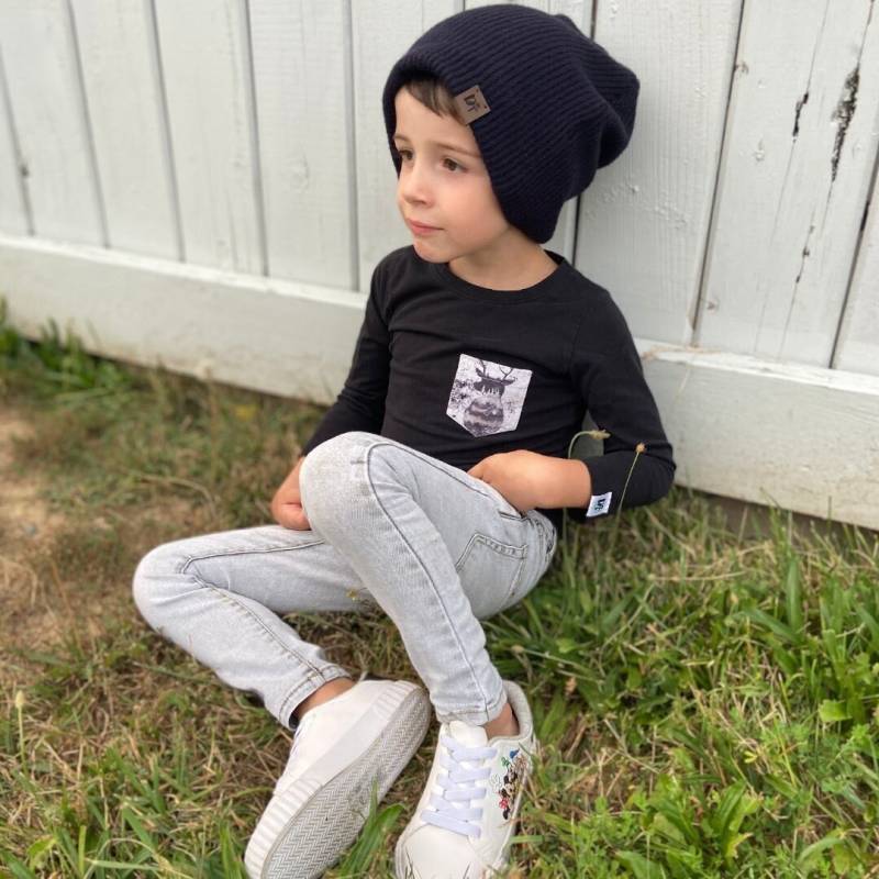 Herbst/Winter Kollektion - Slouchy Beanie Kleinkind Slouchy Erwachsene Mütze Kinder Navy von DanielsThreadz
