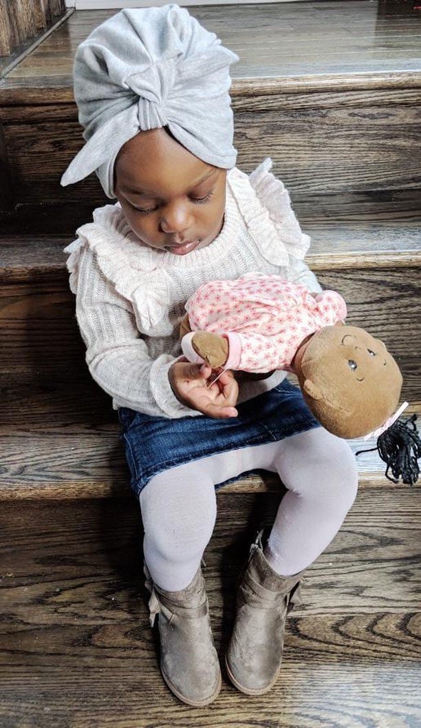 Säugling Turban/Baby Mädchen Knoten Knotenmütze Gehäkelte Turbanmütze Hellgrauer - Light G von DanielsThreadz