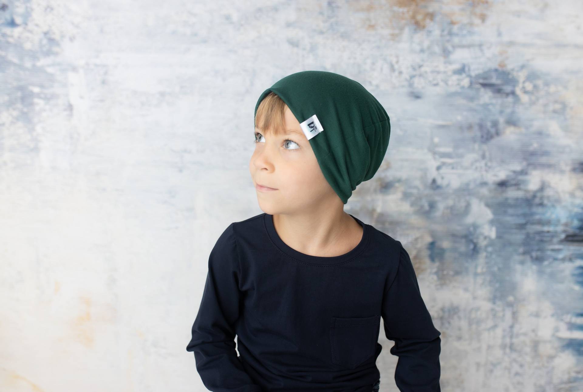 Slouch Beanie/ Slouchy Beanie/Grüne Mütze Waldgrüne Babymütze Slouchy - Waldgrün von DanielsThreadz