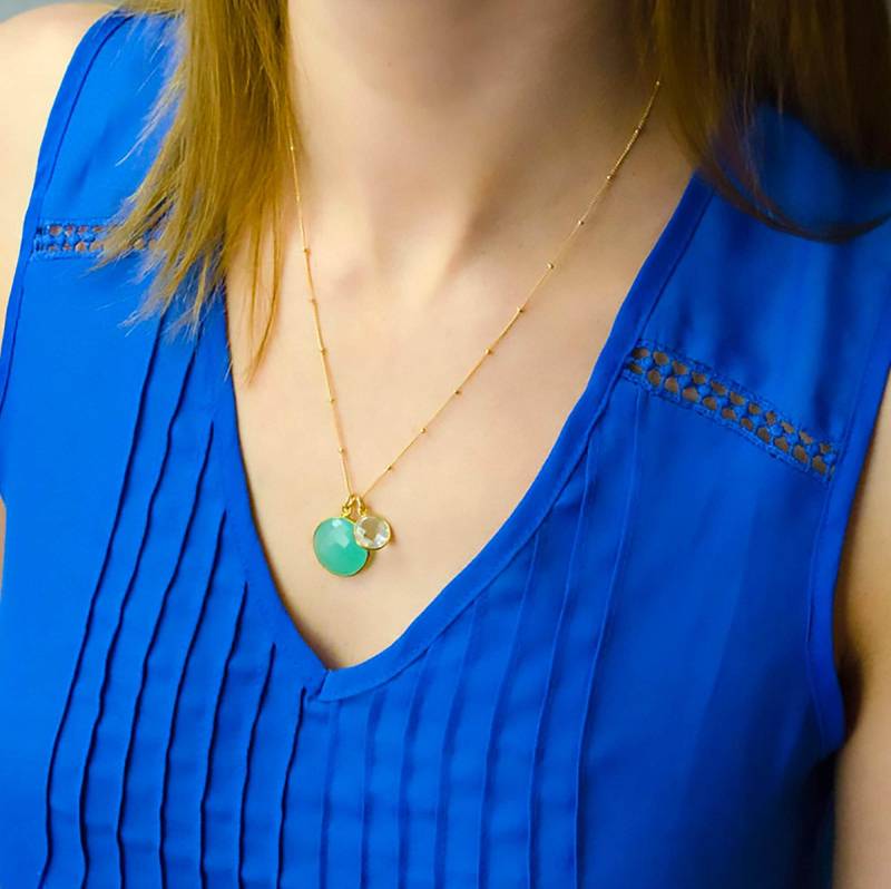 Danique Jewelry Benutzerdefinierte Mutter Halskette Personalisierte Edelstein & Tochter Oder Sohn Silber Gold Weihnachtsgeschenk Für Mama von DaniqueJewelry