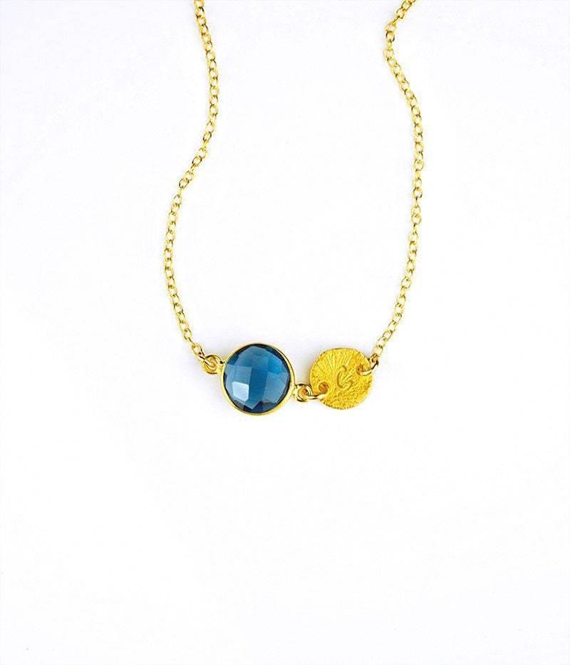 Kyanit Halskette, September Geburtsstein, Erste Geburtsstein Neue Mutter Geschenk, Halskette Schmuck, Personalisierte von DaniqueJewelry