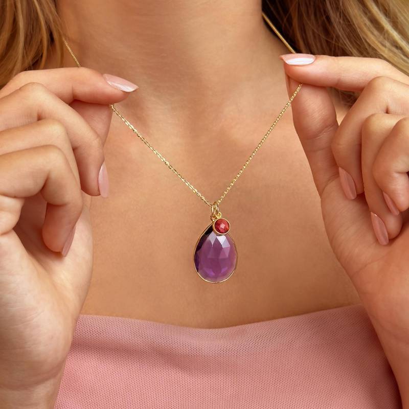 Mama Halskette Geburtsstein Geschenk Für Kinder Geburtssteine Personalisierte Mutter Schmuck Oma von DaniqueJewelry