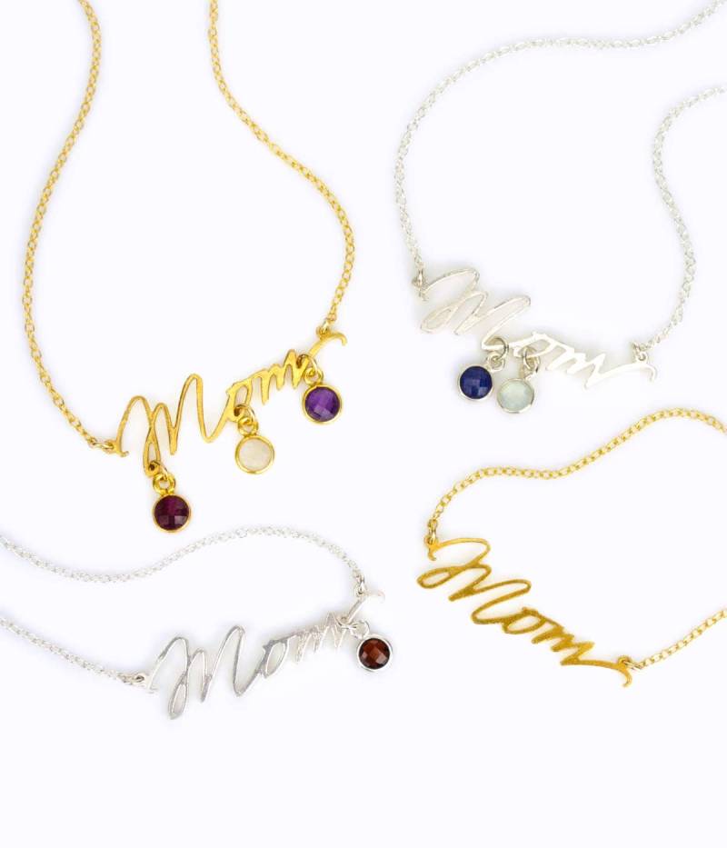 Personalisierte Mama Halskette, Benutzerdefinierte Geburtsstein Personalisierte Oma Weihnachtsgeschenk Für Von Der Tochter Tochter, Geschenk Vom Sohn von DaniqueJewelry
