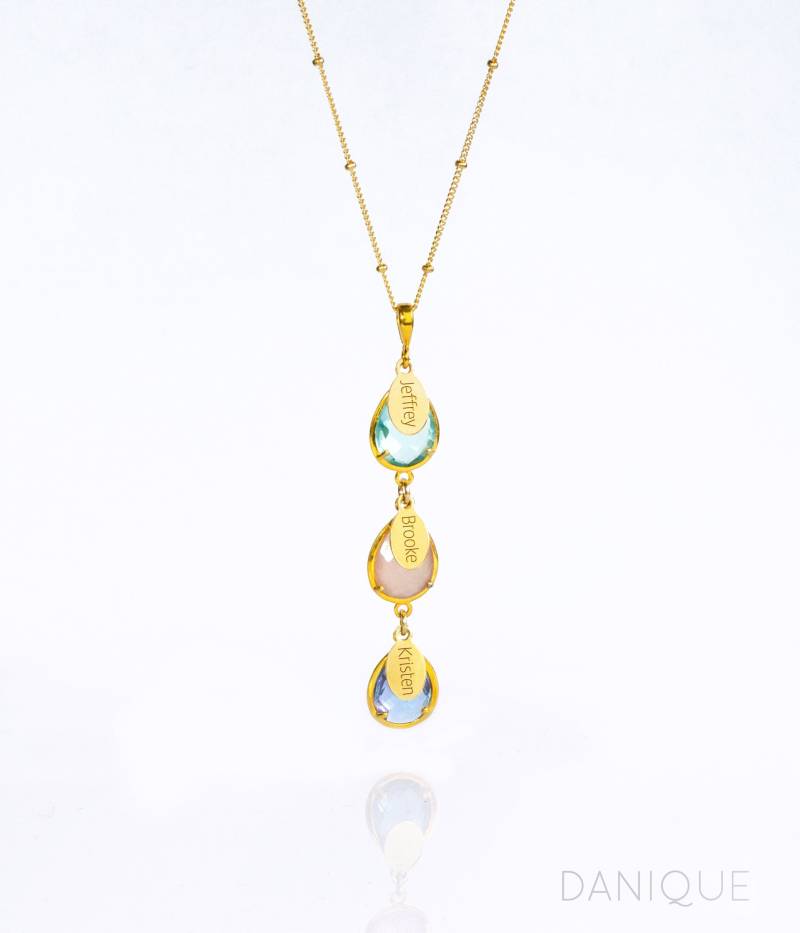 Personalisierte Mama Halskette Mit Namen Geburtsstein Mutter Halskette, Geschenke Von Tochter Gold, Familienbaum Oma von DaniqueJewelry