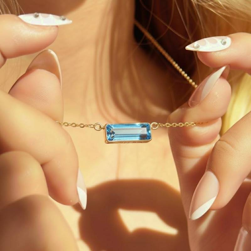 Personalisierte Blautopas Anhänger Dezember Geburtsstein Halskette Mit Name & Geheime Nachricht, Türkis Individuell Graviertes Geschenk Für Sie von DaniqueTrends