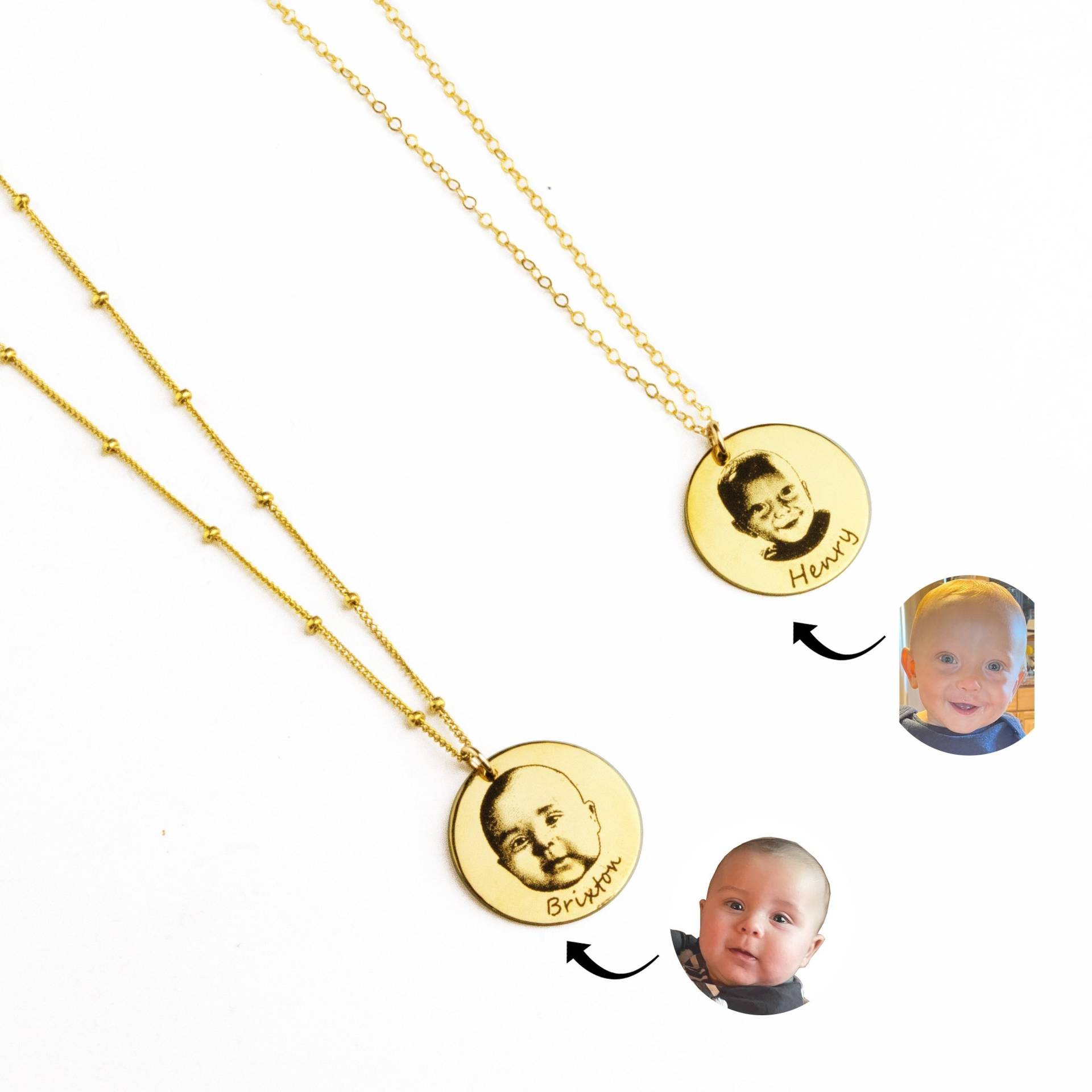 Ist Foto Kind Halskette Personalisierte Benutzerdefinierte Baby Neue Mutter Schmuck Gedenkschmuck Geschenk Porträt Muttertagsgeschenk Mama von DaniqueTrends