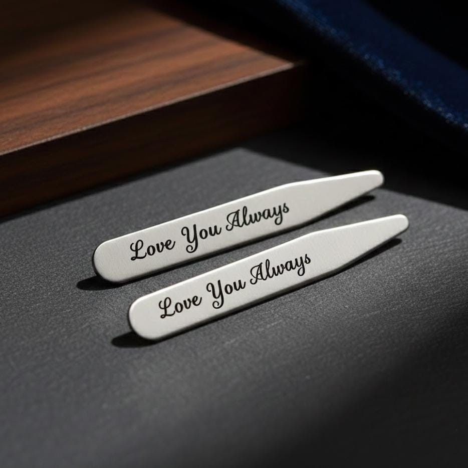 Weihnachtsgeschenk Für Ihn Individuell Gravierte Edelstahlhalsbandstäbchen, Personalisiertes Verstecktes Nachrichtengeschenk Ehemann, Vater von DaniqueTrends