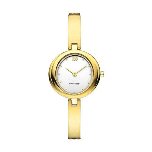 Danish Design Damen-Armbanduhr 28mm Armband Edelstahl Gold + Gehäuse Batterie Zifferblatt Silber IV05Q1150 von Danish Design
