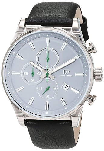 Danish Design Herren Analog Quarz Uhr mit Leder Armband 3316347 von Danish Design