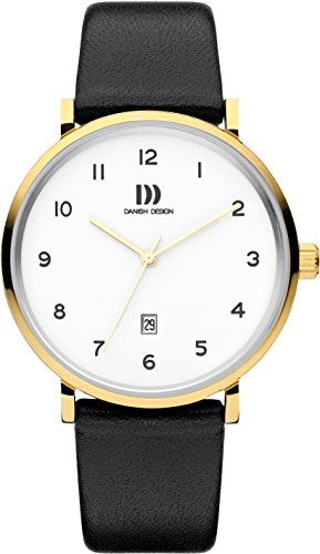 Danish Design Herren Analog Quarz Uhr mit Leder Armband IQ11Q1216 von Danish Design