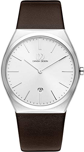 Danish Design Herren Analog Quarz Uhr mit Leder Armband IQ12Q1236 von Danish Design