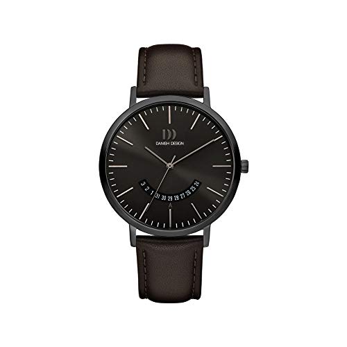 Danish Design Herren Analog Quarz Uhr mit Leder Armband IQ16Q1239 von Danish Design