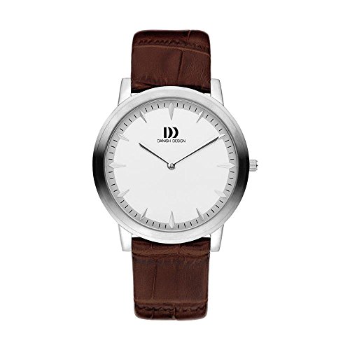 Danish Design Herren-Armbanduhr 40mm Armband Leder Braun Gehäuse Edelstahl Batterie Analog IQ12Q1154 von Danish Design