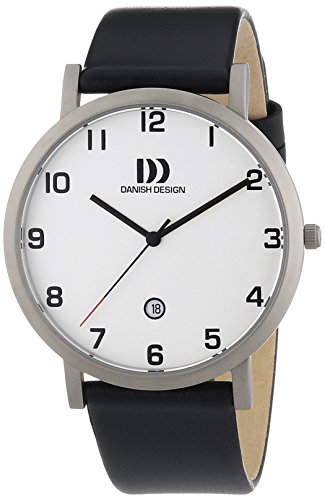 Danish Design Herren Analog Quarz Uhr mit Leder Armband 3316328 von Danish Design