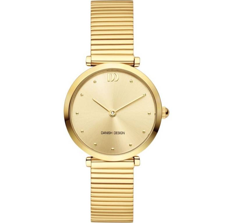 Danish Design Quarzuhr DANISH DESIGN Damen Armbanduhr AVA IV86Q1301 gold D. 28 mm Stahlband von Danish Design