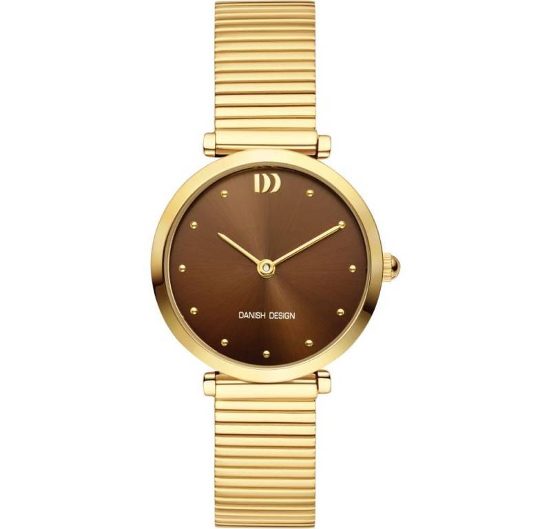 Danish Design Quarzuhr DANISH DESIGN Damen Armbanduhr AVA IV87Q1301 gold D. 28 mm Stahlband von Danish Design