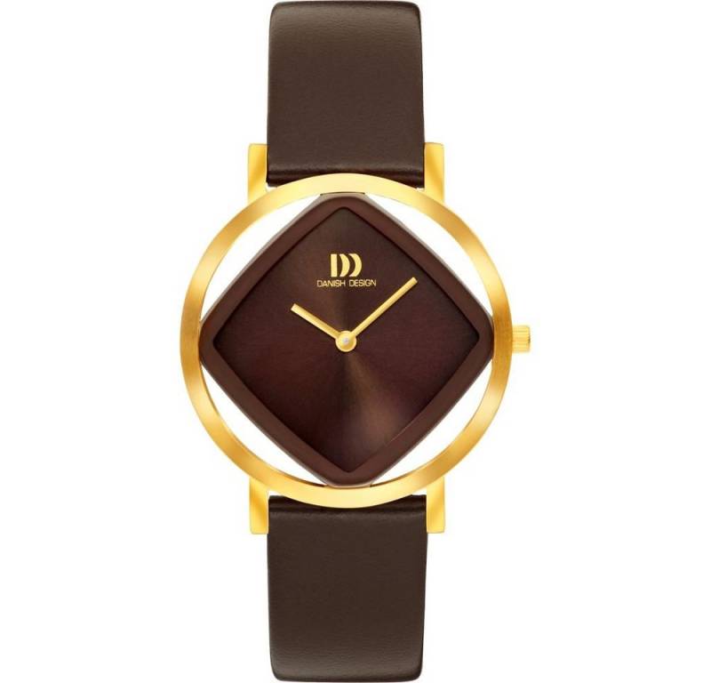 Danish Design Quarzuhr DANISH DESIGN Damen Armbanduhr PICO SQUARE IV18Q1300 braun D. 34 mm von Danish Design