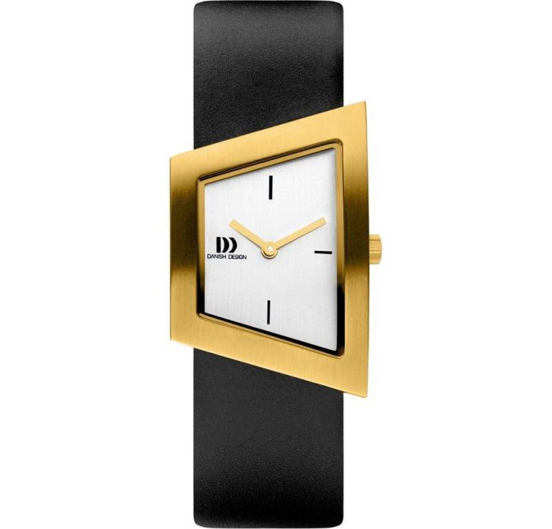 Danish Design Quarzuhr DANISH DESIGN Damen Armbanduhr SQUEEZY IV10Q1207 gold B.26mm Lederband von Danish Design