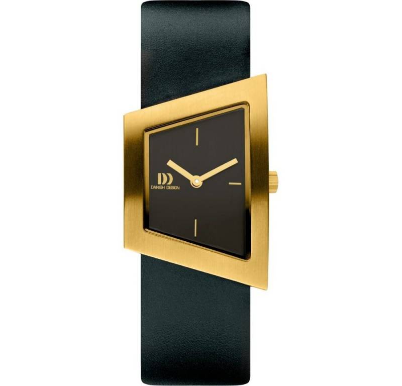 Danish Design Quarzuhr DANISH DESIGN Damen Armbanduhr SQUEEZY IV11Q1207 gold B.26mm Lederband von Danish Design