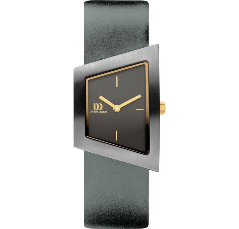 Danish Design Quarzuhr DANISH DESIGN Damen Armbanduhr SQUEEZY IV16Q1207 grau B.26mm Lederband von Danish Design