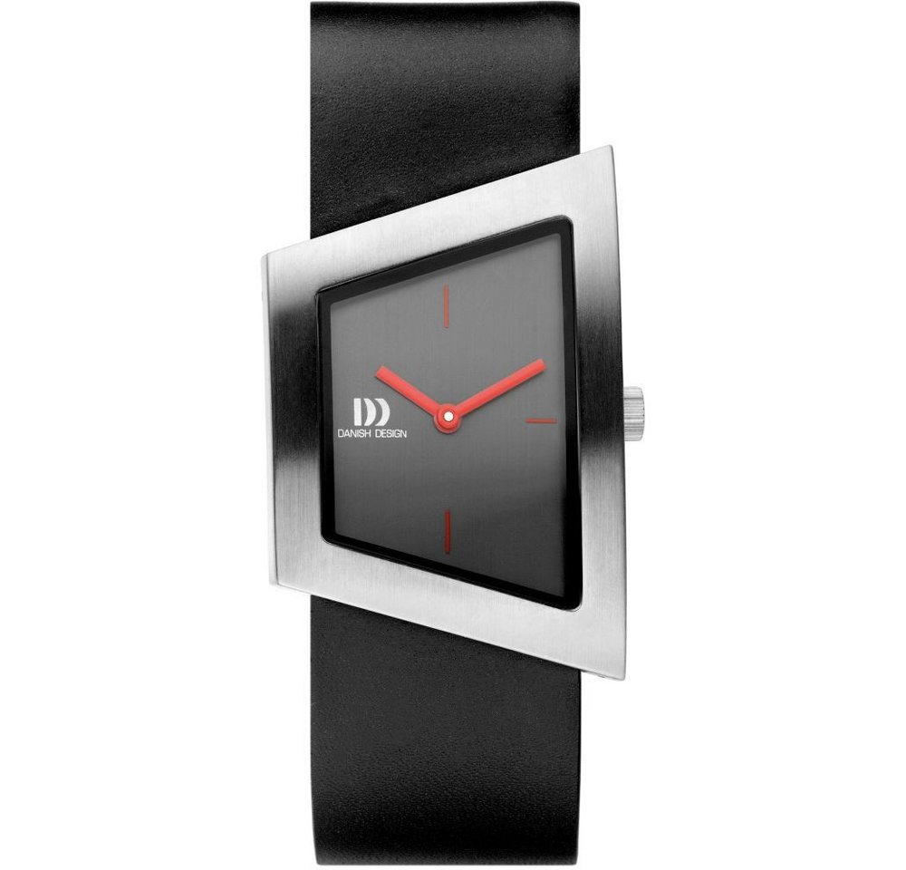 Danish Design Quarzuhr DANISH DESIGN Damen Armbanduhr SQUEEZY IV24Q1207 anthrazit Lederband von Danish Design