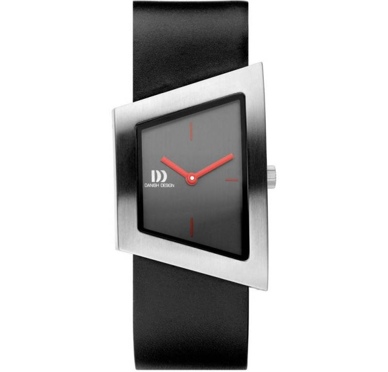 Danish Design Quarzuhr DANISH DESIGN Damen Armbanduhr SQUEEZY IV24Q1207 anthrazit Lederband von Danish Design