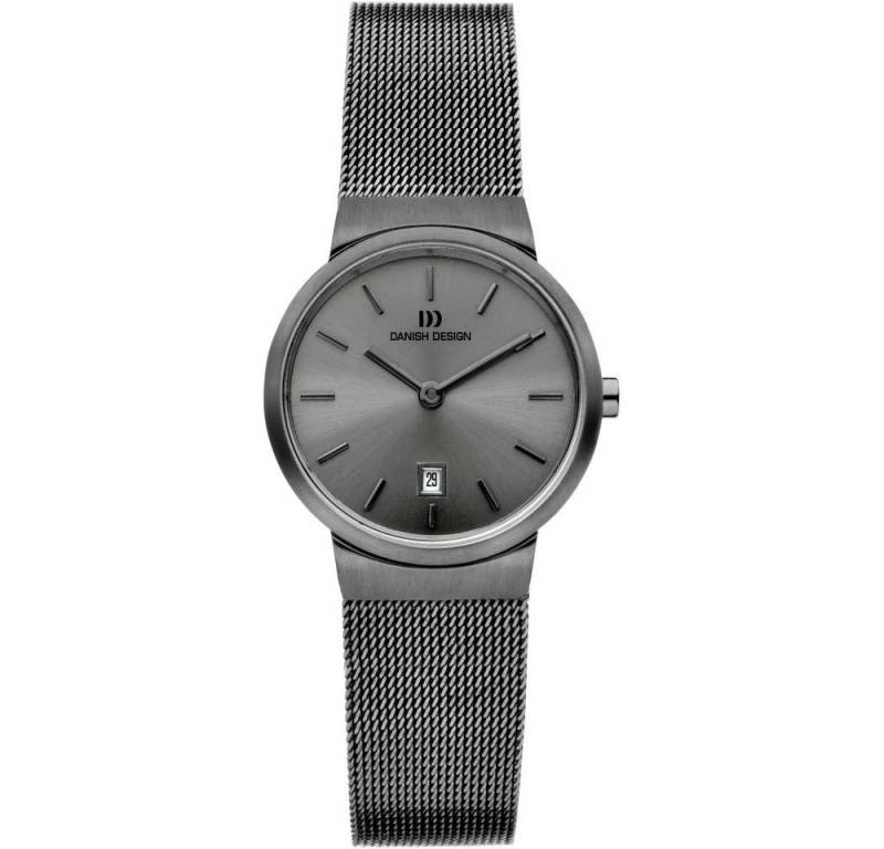 Danish Design Quarzuhr DANISH DESIGN Damen Armbanduhr TÄGE IV64Q971 grau D.28mm Milanaiseband von Danish Design