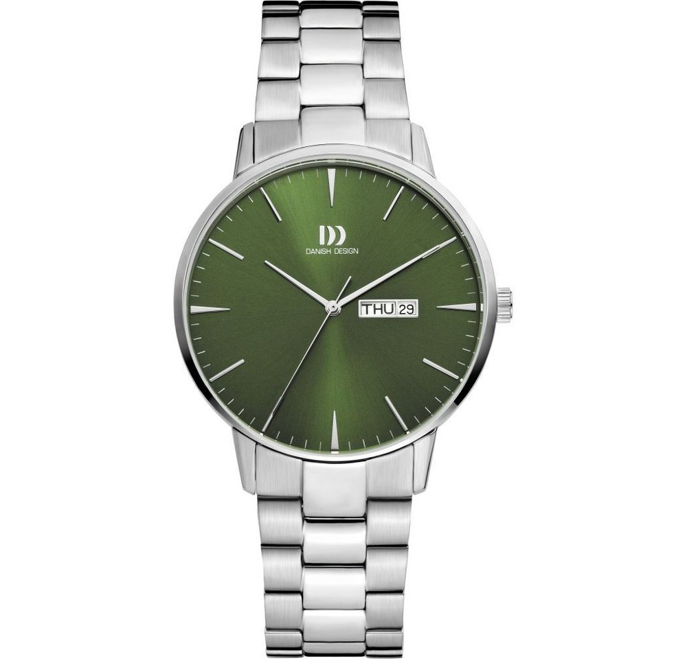 Danish Design Quarzuhr DANISH DESIGN Herren Armbanduhr AKILIA DAY IQ97Q1267 grün D. 41 mm von Danish Design