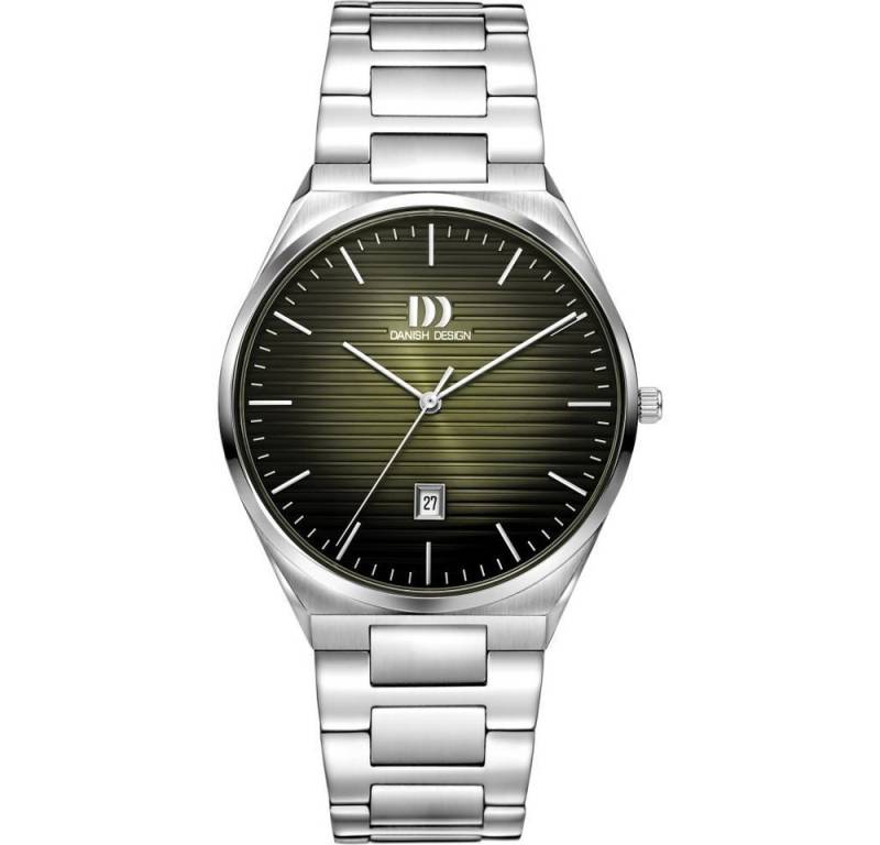 Danish Design Quarzuhr DANISH DESIGN Herren Armbanduhr DKX IQ97Q1302 grün D. 40 mm Stahlband von Danish Design