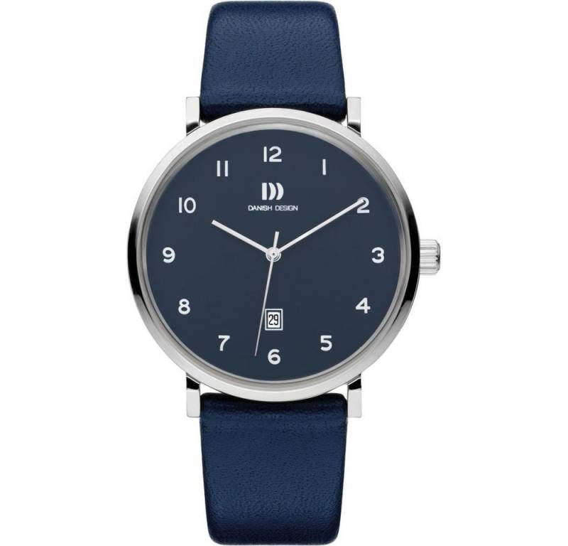Danish Design Quarzuhr DANISH DESIGN Herren Armbanduhr YUKON IQ22Q1216 blau D. 41mm Lederband von Danish Design