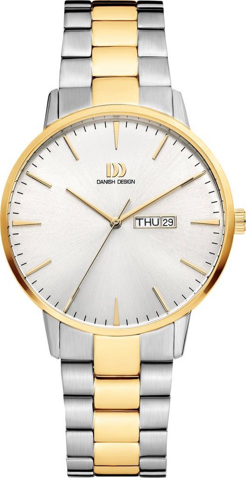 Danish Design Quarzuhr Herrenuhren Tag Datum ⌀41mm Metallband Akilia Link von Danish Design