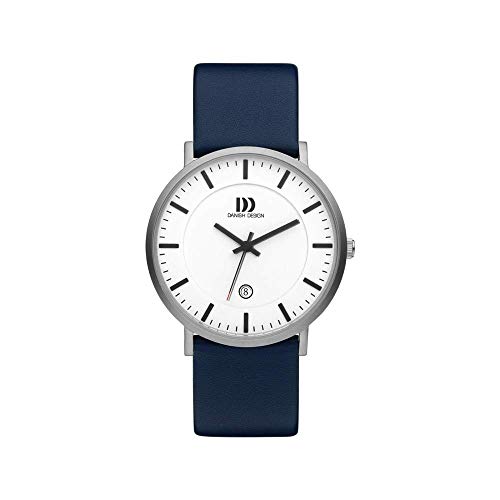 Danish Design Steel Herrenuhr Analog Quartz Leder Blau IQ12Q1157 von Danish Design