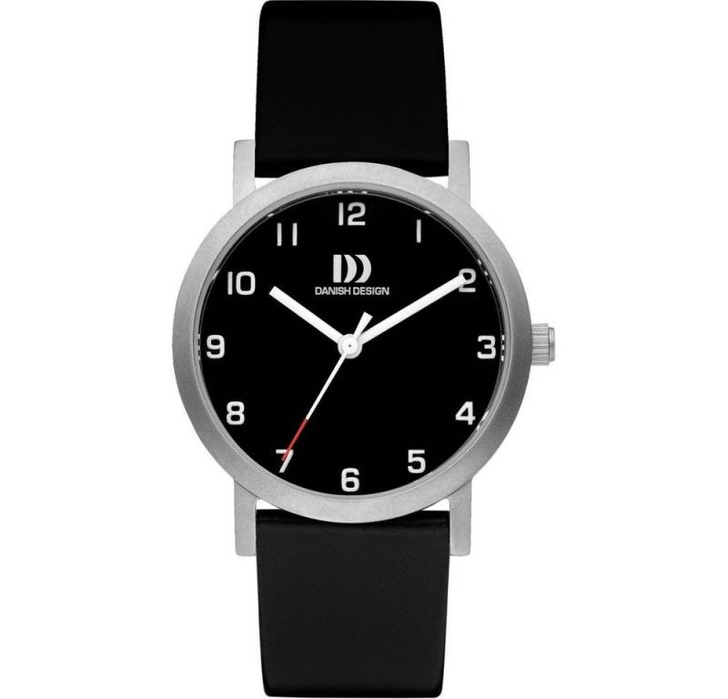 Danish Design Titanuhr DANISH DESIGN Damen Armbanduhr RHÖNE IV13Q1107 schwarz 30 mm Lederband von Danish Design